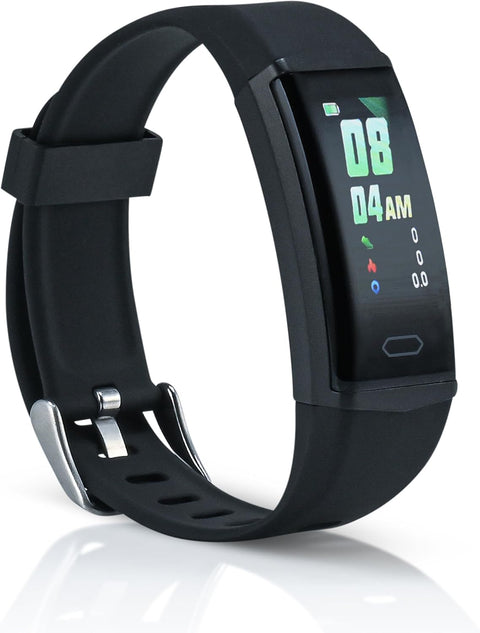 ® Fitness Activity Tracker, Heart Rate Monitor, Free Pro App, Step Counter, Sleep Tracker, Remote Camera Support, Notifications & Alarms, Weather Data Display, Find Phone Feature