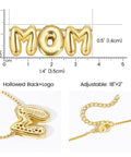 Kissyan Mama Necklace for Women, 14K Gold Plated Bubble Mom Pendant Necklace for New Mum Wife, Fashion Jewelry Gift for Mother'S Day